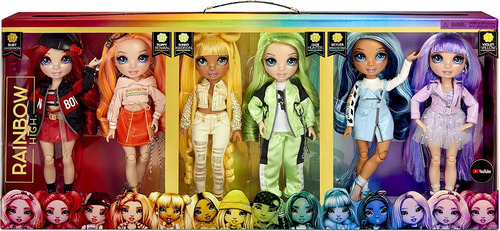 Rainbow High Set Violeta, Ruby, Sunny, Skyler, Poppy Y Jade