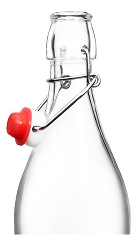 6 Botellas De Vidrio + Tapones Mecánicos 1000ml