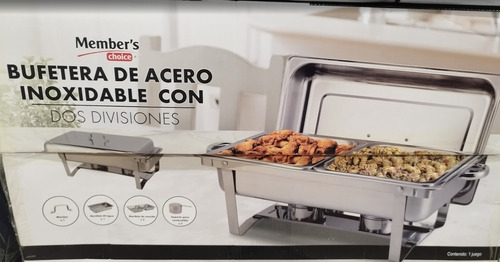 Bufetera De Acero Inoxidable Con Dos Divisiones Mc