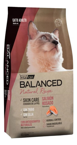 Alimento Vitalcan Balanced Recipe Salmon Gato Adulto 3kg