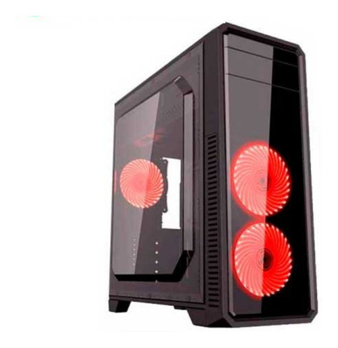 Gamemax Case Shadow G561-f Red 400w 3xfan