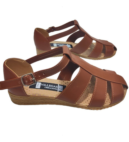 Imagen 8 de 9 de Huarache Tacón Tiras Cómodo Suave Amplio Para Empeine Altos