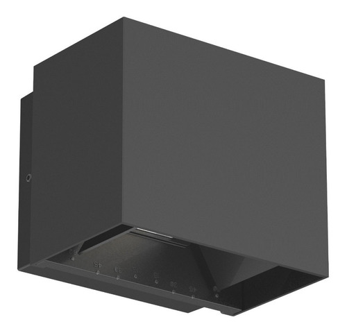 Spot Pared Estanco Led 10w Haz Regulable Alum. Negro Mas Led