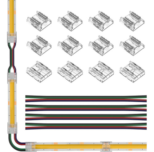 Fcob - Kit De Conectores De Tira De Luz Led Transparent...