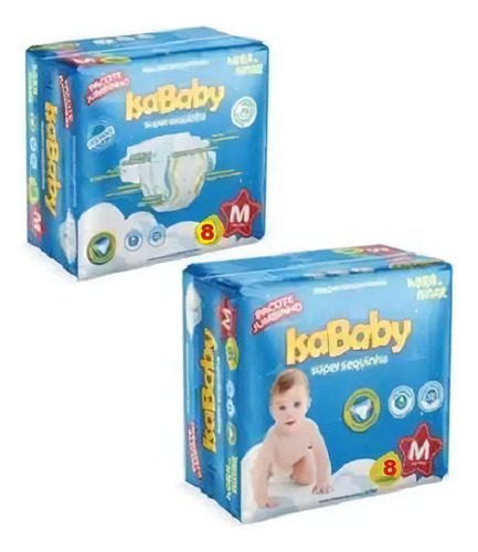 Fralda Isababy Super Sequinha Regular Tamanho G COM 7