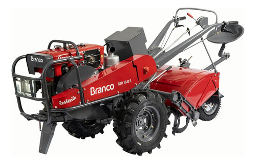 Microtrator Tratorito Branco Btd18cv Com Enxada Rotativa
