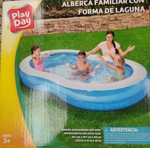 Alberca Inflable Piscina Tipo Laguna 262cm X 157cm Play Day