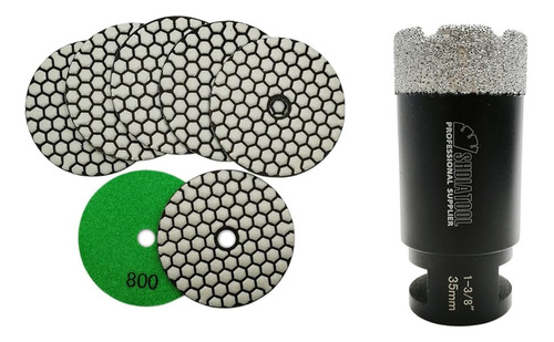 7pcs 4 Inch Dry Diamond Polishing Pads Grit 800 For Granite 