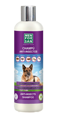 Shampoo Para Mascotas Men For San Anti Insectos 300ml