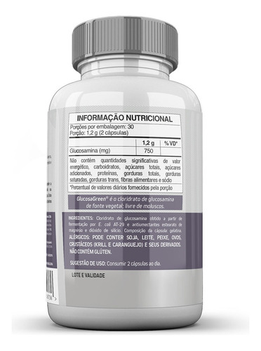 Glucosamina (glucosagreen®) 60 Cápsulas - Nutrends
