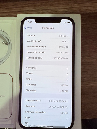 Apple Iphone 12 (128 Gb) - Negro Negro (Usado)