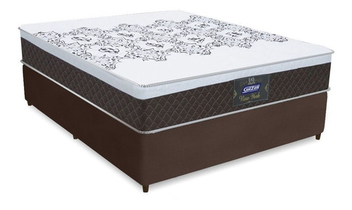 Cama box Gazin new york  Casal de 188cmx138cm marrom e branco