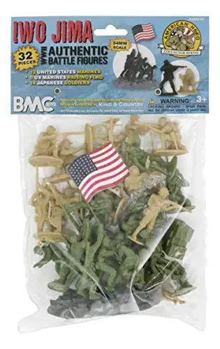Bmc Ww2 Iwo Jima Plastic Army Men 32 American Japanese | MercadoLivre