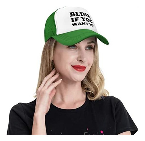 Piuuixe Blink If You Want Me Gorra De Béisbol Divertida Somb