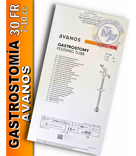 Sonda 30 Fr Alimentacion Gastrostomia 100% Silicon Enteral