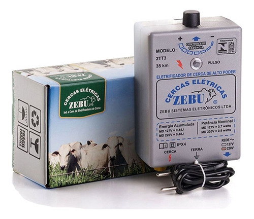 Eletrificador Cerca Zebu 2TT3 - Automático - 1,3 Joule