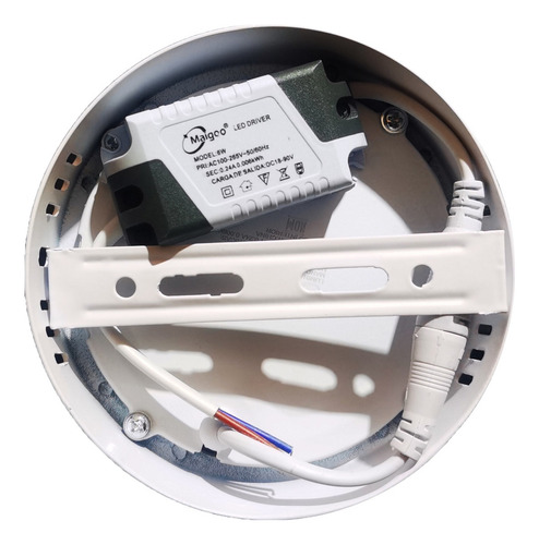 8 Pack Lampara Led Para Sobreponer 6w Super Brillante Mg Color Marco Blanco Luz Fria 6500k