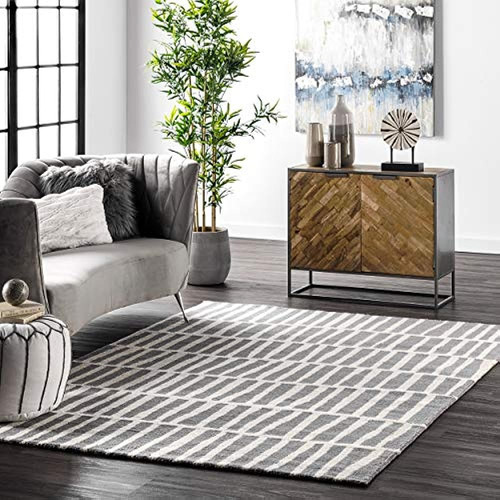 Nuloom Lemuel Hand Tufted Wool Area Rug, 3' X 5', Grey