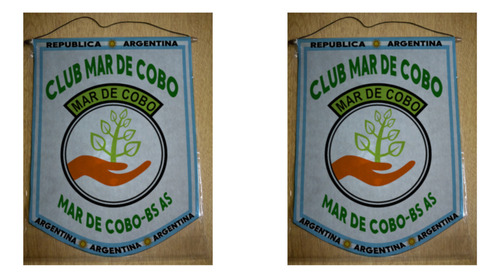 Banderin Mediano 27cm Club Mar De Cobo