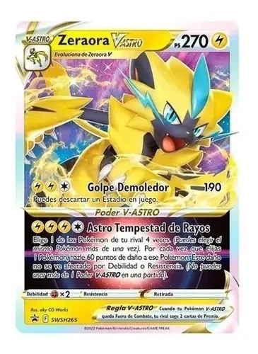 Cards Pokémon Batalha V Zeraora e Deoxys - Copag