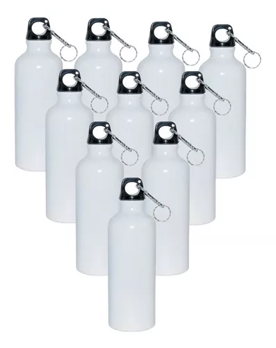 Botella Blanca 600 Ml De Aluminio Para Sublimar 10pack Full