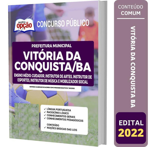 Apostila Prefeitura Vitória Da Conquista Ba - Ensino Médio