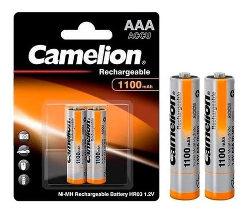 Pila Aaa Recargable Camelion De 1100mah X 2 Unid.