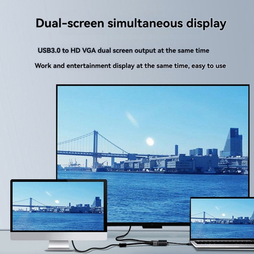 Adaptador Vga Usb 3.0 A Vga Compatible, Convertidor De Video