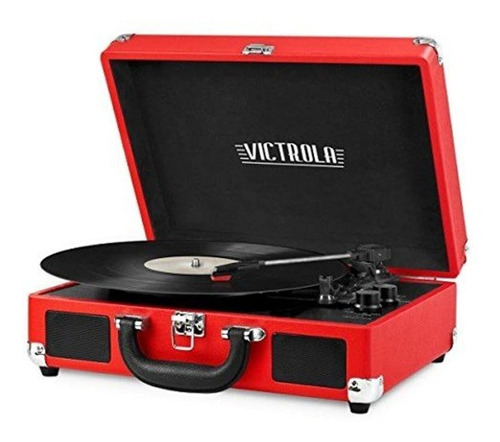 Victrola - Tocadiscos Con Altavoces (bluetoot), Color Rojo