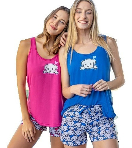 Pijama Musculosa Y Short Talles Grandes Susurro 3125