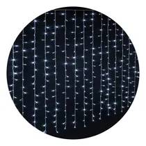 Comprar Cortina Led Navidad Blanco Frio 144 Luces 12 Tiras Deco 