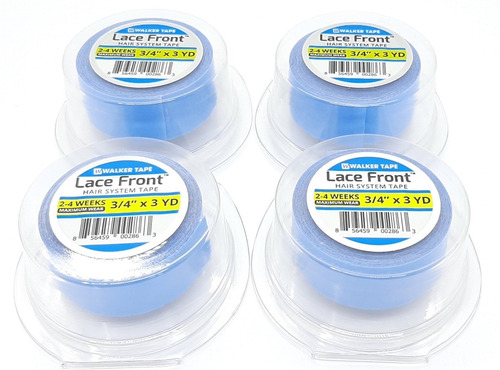 Fita Adesivo Lace Front Azul 3 Metros - Kit Com 10 Fitas