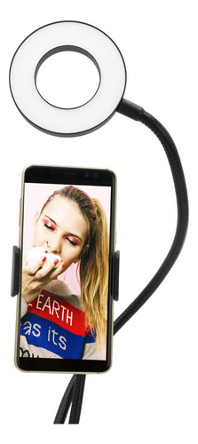 Soporte Tipo Clip Para Smartphone Con Aro De Luz