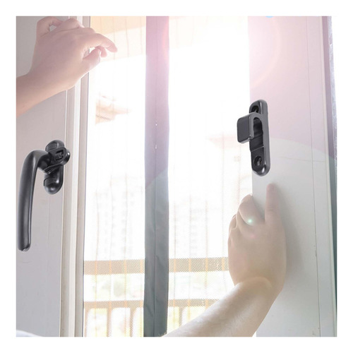Manija De Ventana De Aleación De Aluminio Negro Izquierda