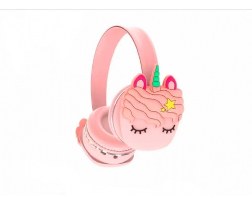 Audífono Bluetooth Infantil Unicornio Para Niña Rosa 