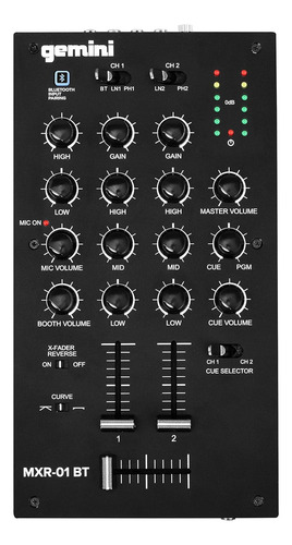 Dj Profesional Bluetooth De 2 Canales Gemini Sound Mxr-01bt.