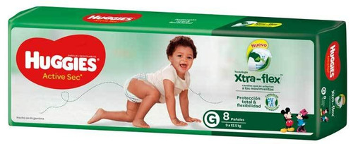 Pañales Huggies Active Sec  G