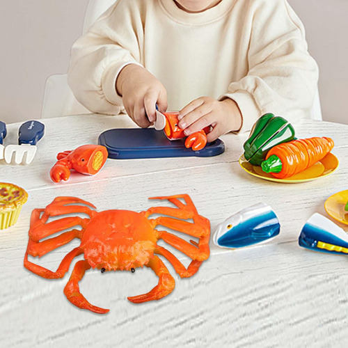Sea Creatures Toys Party Favors Cangrejo Estatuilla Naranja