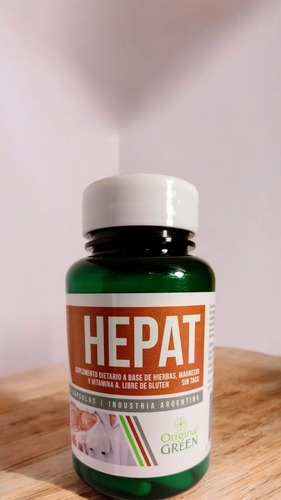 Hepat Original Green 60caps Hierbas, Magnesio Y Vitamina A Neutro