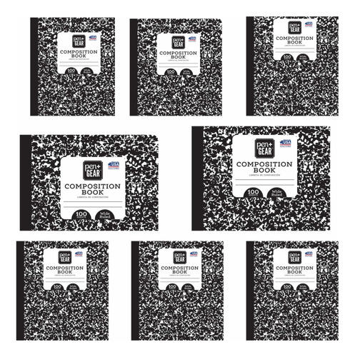 Cuadernos De Raya Collage Cosidos 100 Hojas Pack Con 8