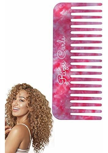 Peines - Rizos Curls Pink Wide Tooth Styling Comb. For All H