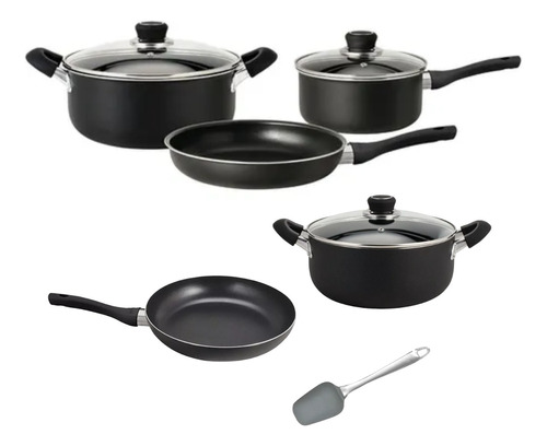 Set Olla Sartén 20 Hudson Cocina Teflon 2 Capas Original