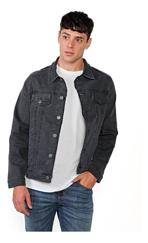 Campera Hombre De Jean Elastizada Gris Old Bridge Kendal