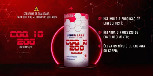 Coenzima Q10 Coq10 200mg 90 Cápsulas Under Labz