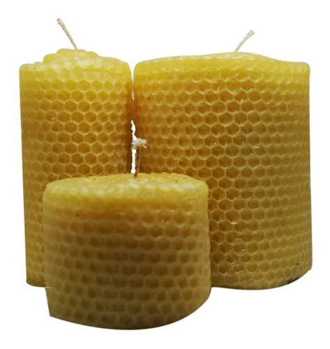 Velas Biodegradables De Cera De Abeja Tamaño Mediana