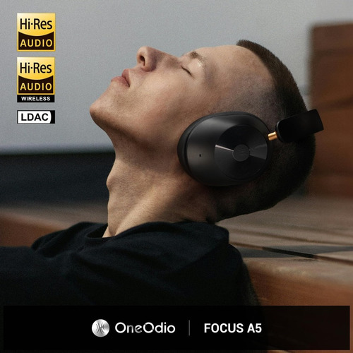 Audífonos Hires Wireless Noise Cancelling Híbrido Oneodio A5 Negro