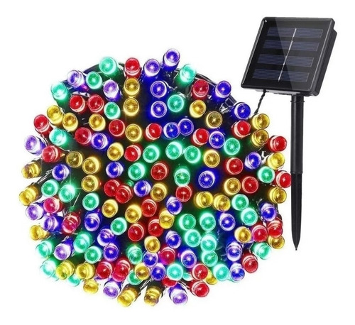 Luces Solar Guirnalda 100 Led Color Multicolor 10 Metros