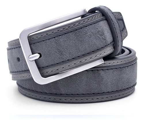 Cinturón De Cuero Pu Con Hebilla De Moda Para Hombre