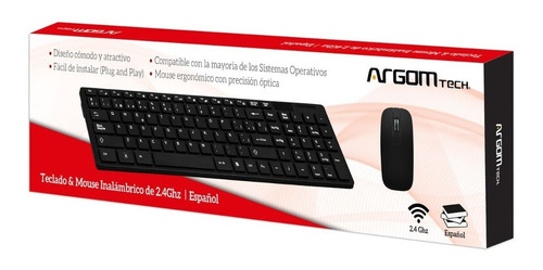 Teclado Y Mouse Inalambrico Argom Tech Arg-kb-7436