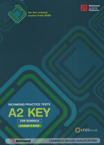 Richmond Practice Tests A2 Key - Student's Book (exam 2020), De Richmond Editorial. Editorial Richmond, Tapa Blanda En Inglés Internacional, 2019